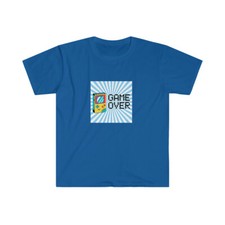 Brand New Men's Retro Gaming T- Shirt "Game Over" Video Game Soft Tee Shirt