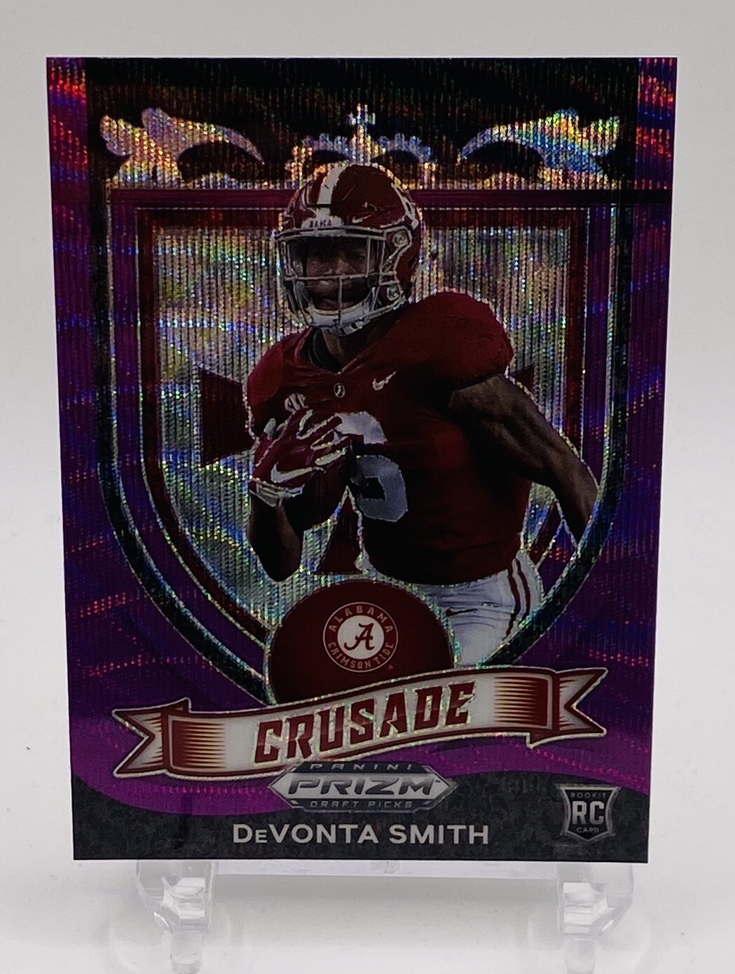 2021 Panini Prizm Draft Picks - Crusade Purple Wave Prizm #165 Devonta Smith