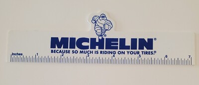 Michelin Tyre Man Bibendum Promotional Advertising Piece 7'' Plastic Ruler