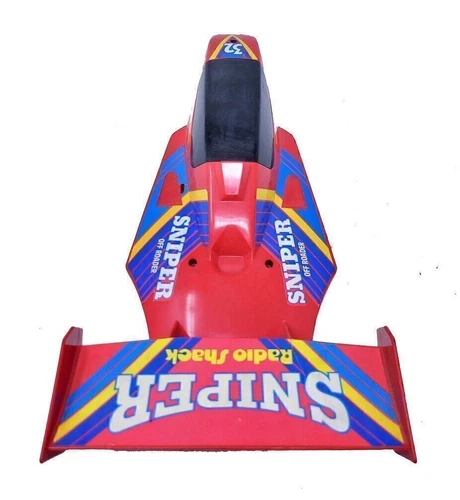 Vintage Red Radio Shack RC Sniper Super Buggy Hard Body Off Roader Shell