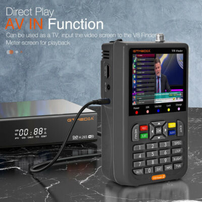 PROFI Sat Finder GTMEDIA V8 Satelliten Messgerät SATFINDER DVB-S/S2/S2X,3,5'' LCD