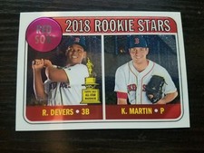 KYLE MARTIN / RAFAEL DEVERS  -  2018 TOPPS HERITAGE CHROME #THC189 RC /999