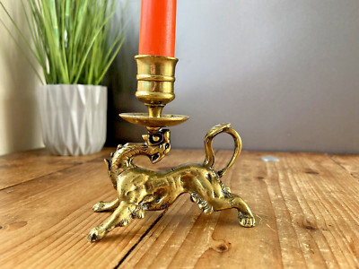 QUALITÄT ANTIKER CHINESISCHER DRACHE KERZENLEUCHTER KERZENSTÄNDER 19. JH. MYTHISCH FOO HUND