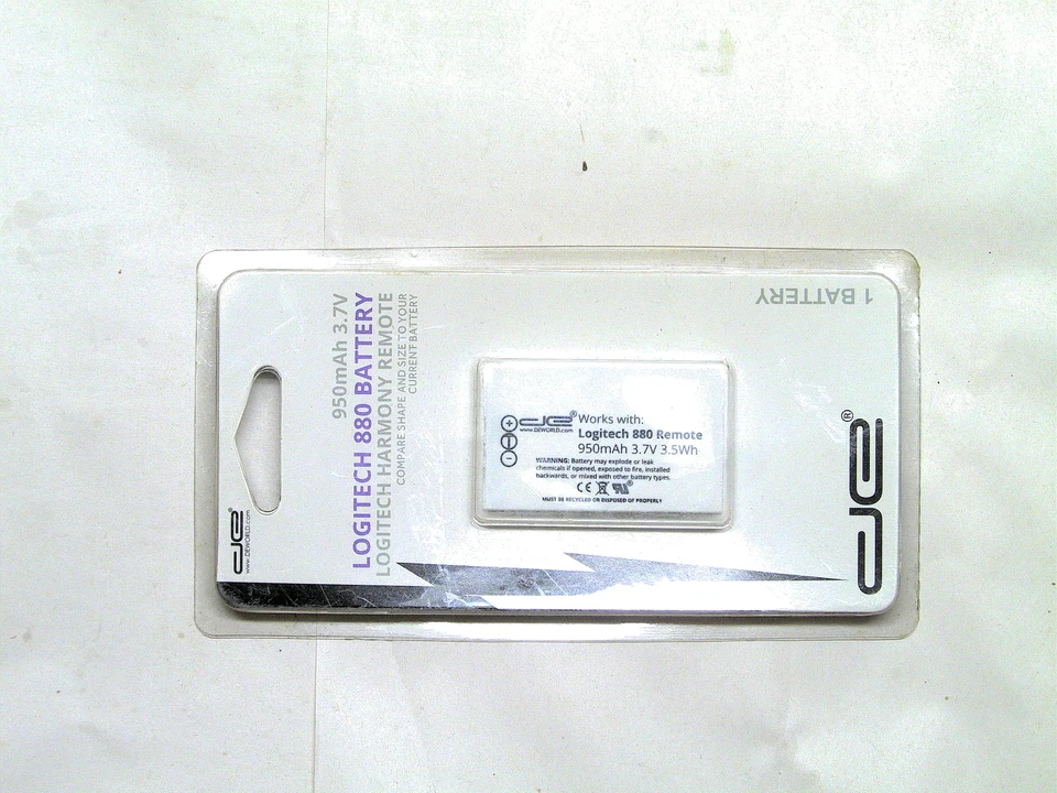 Rechargable Battery 3.7v 950mAh Li-ion For Logitech Harmony 880  230-2483 - Image 2 of 2