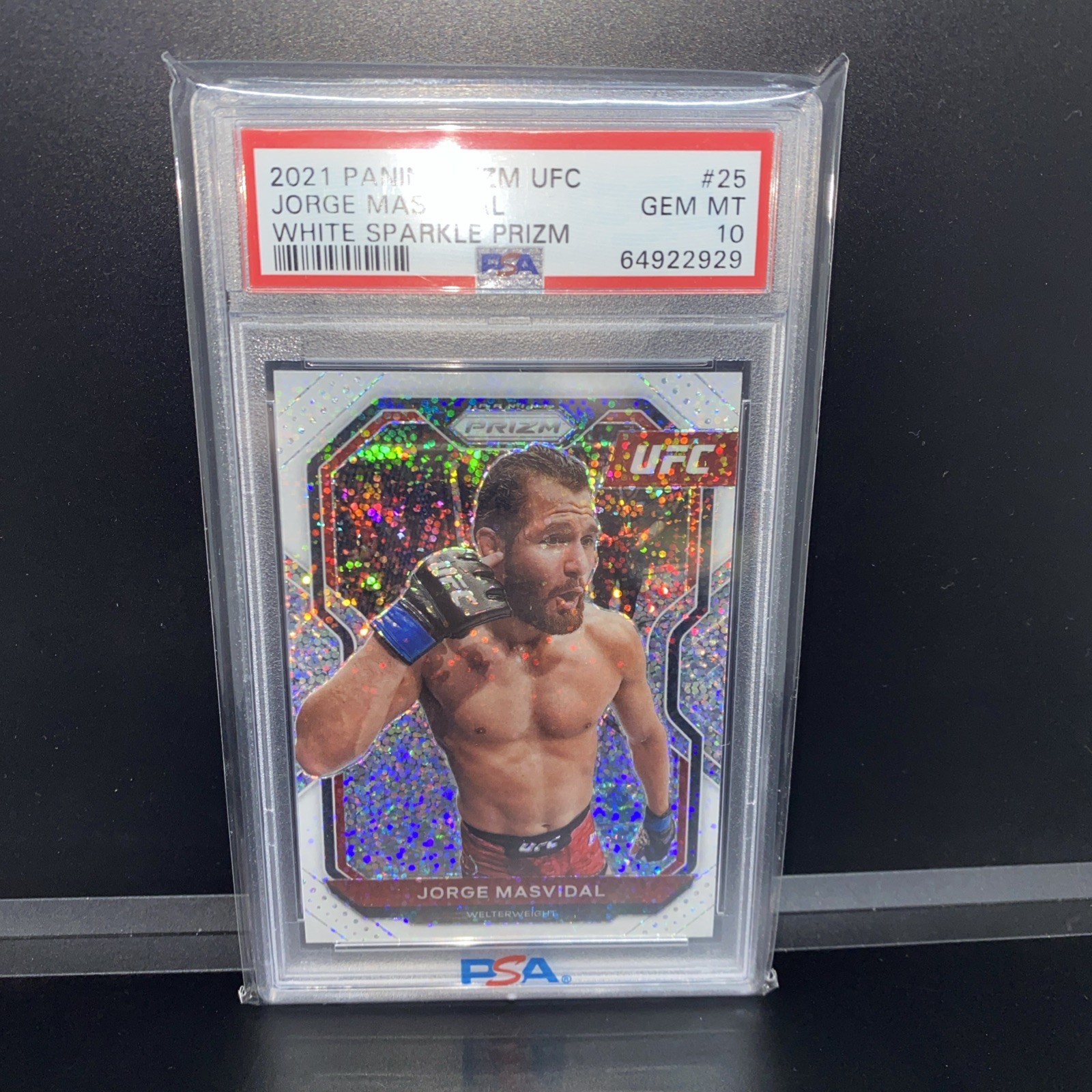 2021 Panini Prizm UFC Jorge Masvidal White Sparkle Prizm PSA 10 🔥
