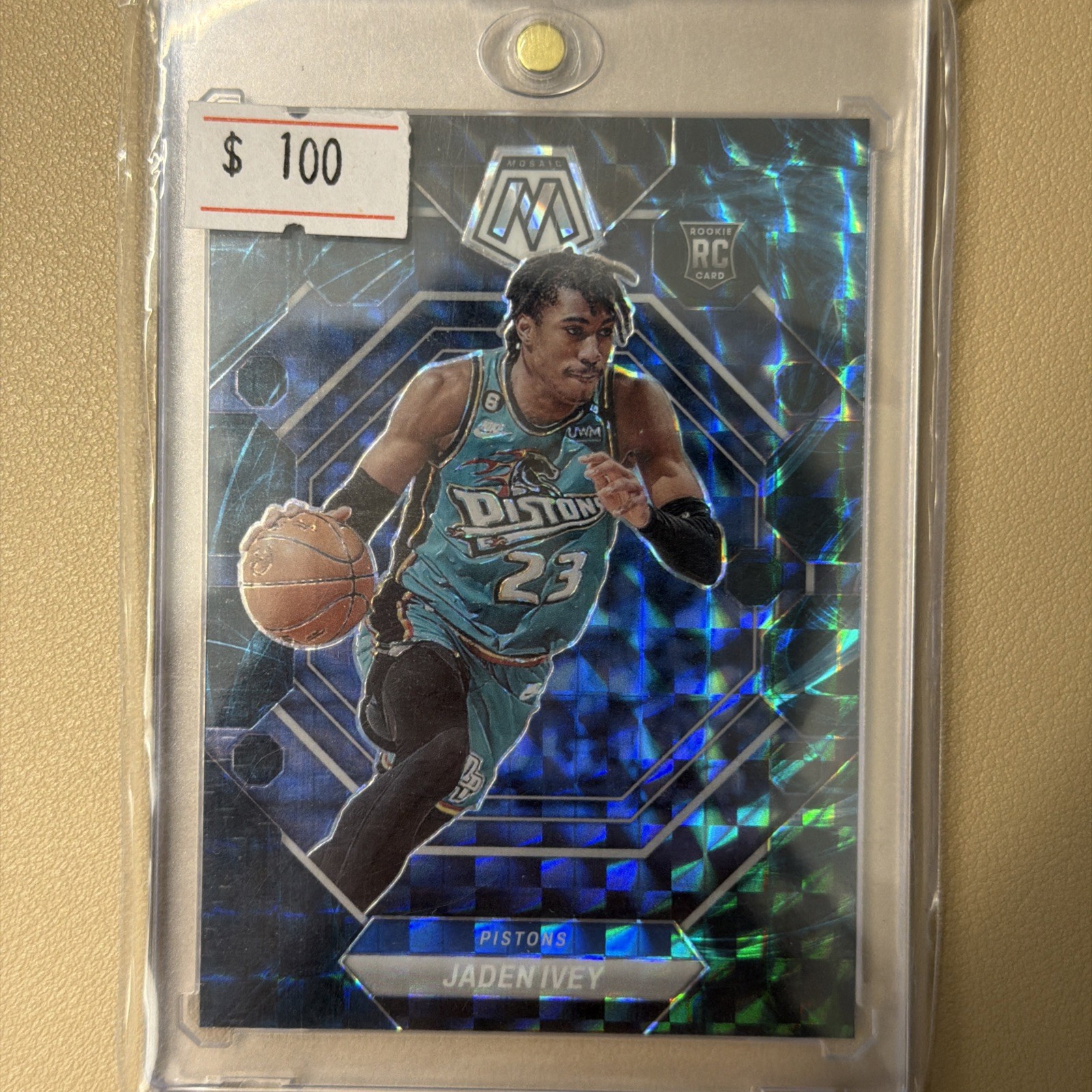 2022-23 Panini Mosaic Rookies Jaden Ivey #216 Genesis Prizm RC Case Hit SSP