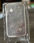 1975 MADISON MINT FINE SILVER ART BAR - QUEEN OF HEARTS
