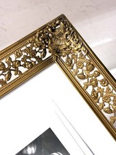 Bilderrahmen Jugendstil Bronze Prunk Rahmen Vintage Frame  GROß  gewölbtes Glas