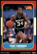 1986 Fleer #20 Terry Cummings Bucks RC DePaul 8 - NM/MT
