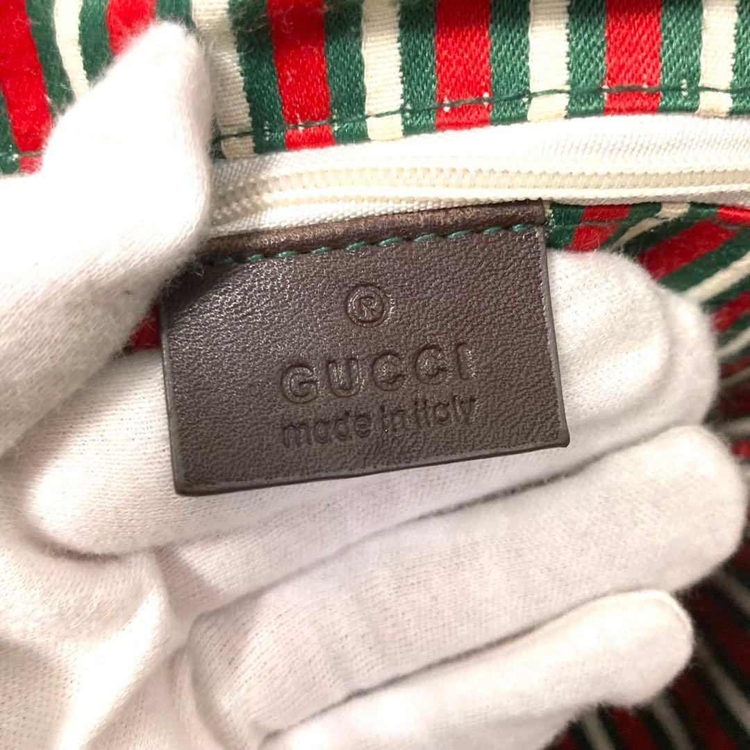 GUCCI GG Leather Tote Shoulder Bag 169946 Brown with Gold Hardware From Japan thumbnail 6