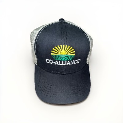 Hit Wear Men's Strapback Mesh Back Hat Black OSFM Embroidered Co Alliance Logo