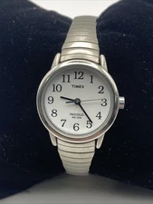Timex T2H371 Indiglo Silver Tone Quartz Analog Women's Watch New Battery