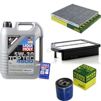 Mann Inspektionspaket 5L Liqui Moly Top Tec 5W-30 FüR Hyundai I40 CW 1.6 Gdi 2.0
