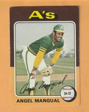 Angel Mangual Oakland A's 1975 Topps #452 Ponce Puerto Rico