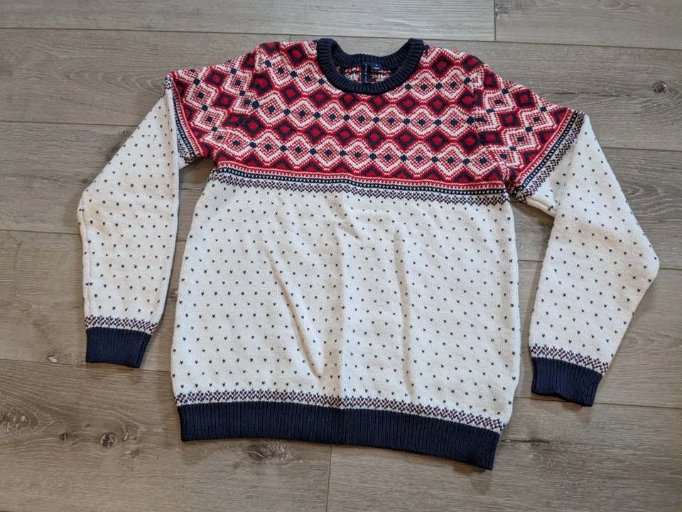 Janie and Jack Sweater Red White Blue Nordic Icelandic Style Boys Youth 14 - Image 4 of 4