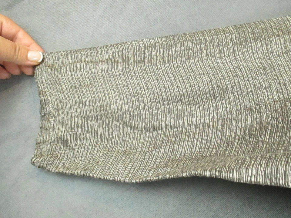 Eileen Fisher Tunic Dress Womens Petite Large Brown Silk Linen Long Button Shirt - Image 3 of 4