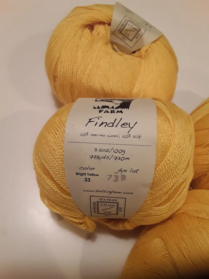 4 Juniper Moon Findley • Merino/Seda • Encaje • 3,5 oz/798 yardas • Amarillo brillante 33 Foto 2 de 4