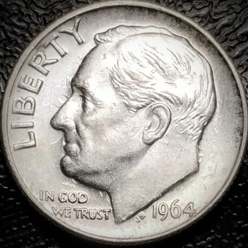 1964 D Roosevelt Dime - Uncirculated Die Clash Error - 90% Silver 10C