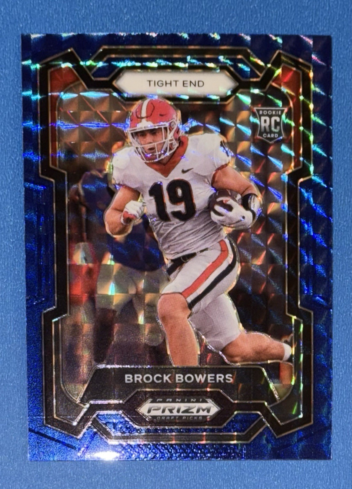 2024 Prizm Draft Picks Blue Finite Prizm Brock Bowers RC Rookie #d /89 SP