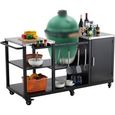 Heavy-Duty Stainless Steel Outdoor Griddle Table W/ Wheel, Blackstone Prep Stand