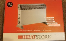 Heat Store 2kw Portable Convector Heater with Adjustable Thermostat and Timer