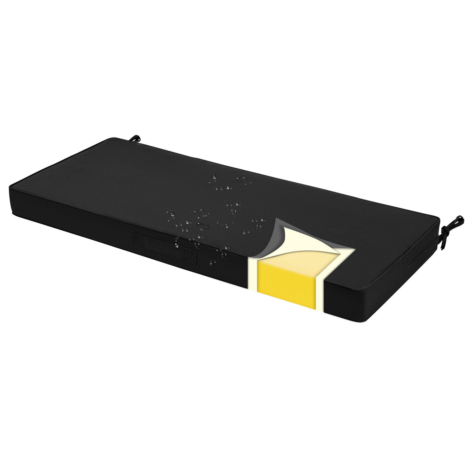 Outdoor Bench Cushion, with Handles and Ties Bench Cushions for Indoor Furnit...