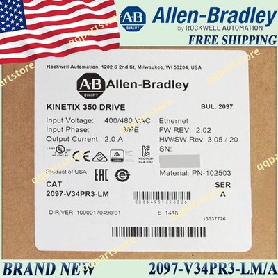 New AB 2097-V34PR3-LM/A Kinetix 350 1.0kW Servo Drive 2097V34PR3LM serA US 1PC