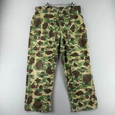 Vintage Ranger Camo Pants Mens Fits 36x28 80s Ideal Zip Frogskin Duck Hunting