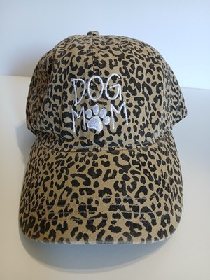 David & Young Women's Dog Mom Leopard Print Baseball Cap One Size Adjustable NWT