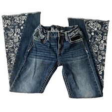 Miss Me Girl s Jeans Size 14 With Paisley Pat...