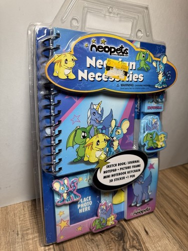 NEW Vtg 2003 Y2K Neopets Neopian necessities set sketchbook journal & More RARE! - Picture 4 of 5