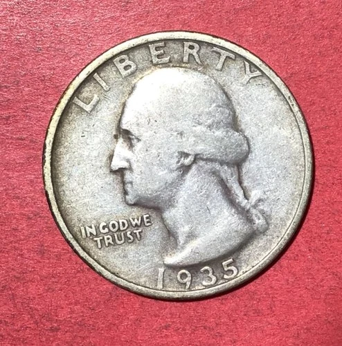 1935S US Washington SILVER Quarter! "San Francisco" Mint! VG! Old US Coin!