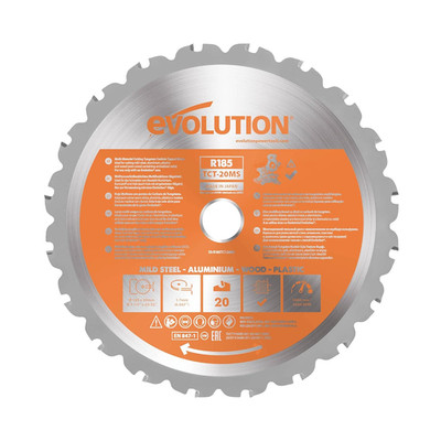 Evolution Power Tools R185TCT-20MS - 185 Mm Multimateriaal Verstekzaagblad (AKA