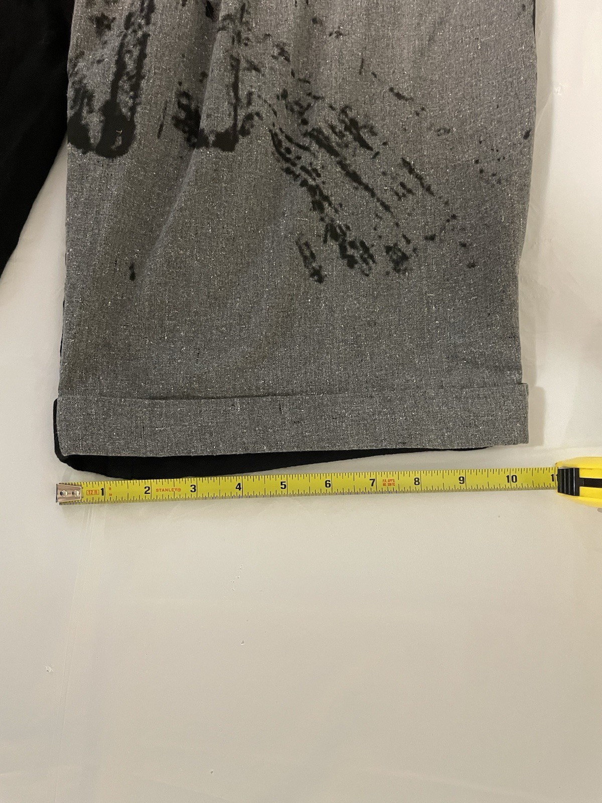 Moyuru Rayon/Linen Gaucho Sarouel Pants Gray Black NWT US Size XS, Japan M