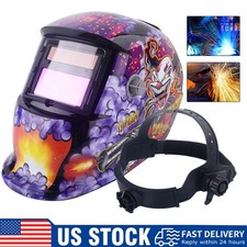 True Color Solar Auto Darkening Welding Helmet Arc Tig Mig Mask Grinding Hood US