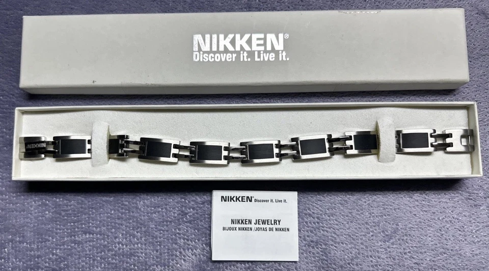 2010 NIKKEN Stainless Steel Bracelet #19086 Magnetic Technology - Image 2 of 4
