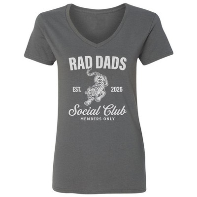 Dad Social Club Est 2026 Rad Dads Fathers Day Ladies' V-Neck Tshirt