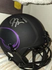 JUSTIN JEFFERSON Autograph Full Size Replica NFL Football Helmet Eclipse Beckett