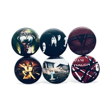 Van Halen (Hagar Era)  “The First 5” Album Covers 1.5” Pin Back Buttons W/ Chase