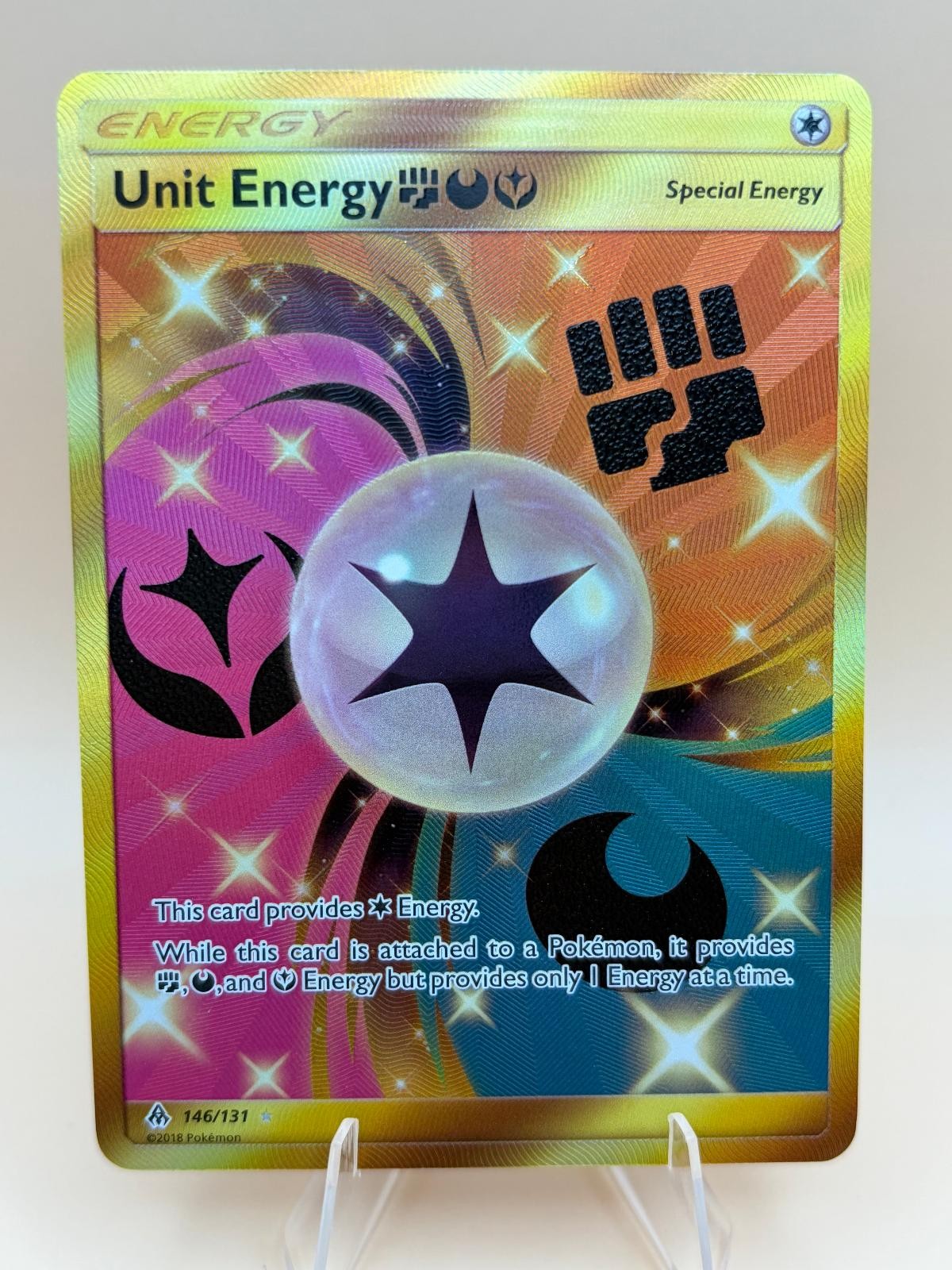 Unit Energy FightingDarknessFairy 146/131 Secret Rare Forbidden Light Pokemon NM