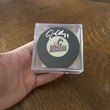 Vintage U Mass Minutemen Signed Jonathan Quick Official Inglasco Puck Hockey NHL
