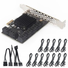 PCIe x1 to 12-Port SATA3.0 Expansion Card,6Gbps SATA Adapter for SSD/HDD,...