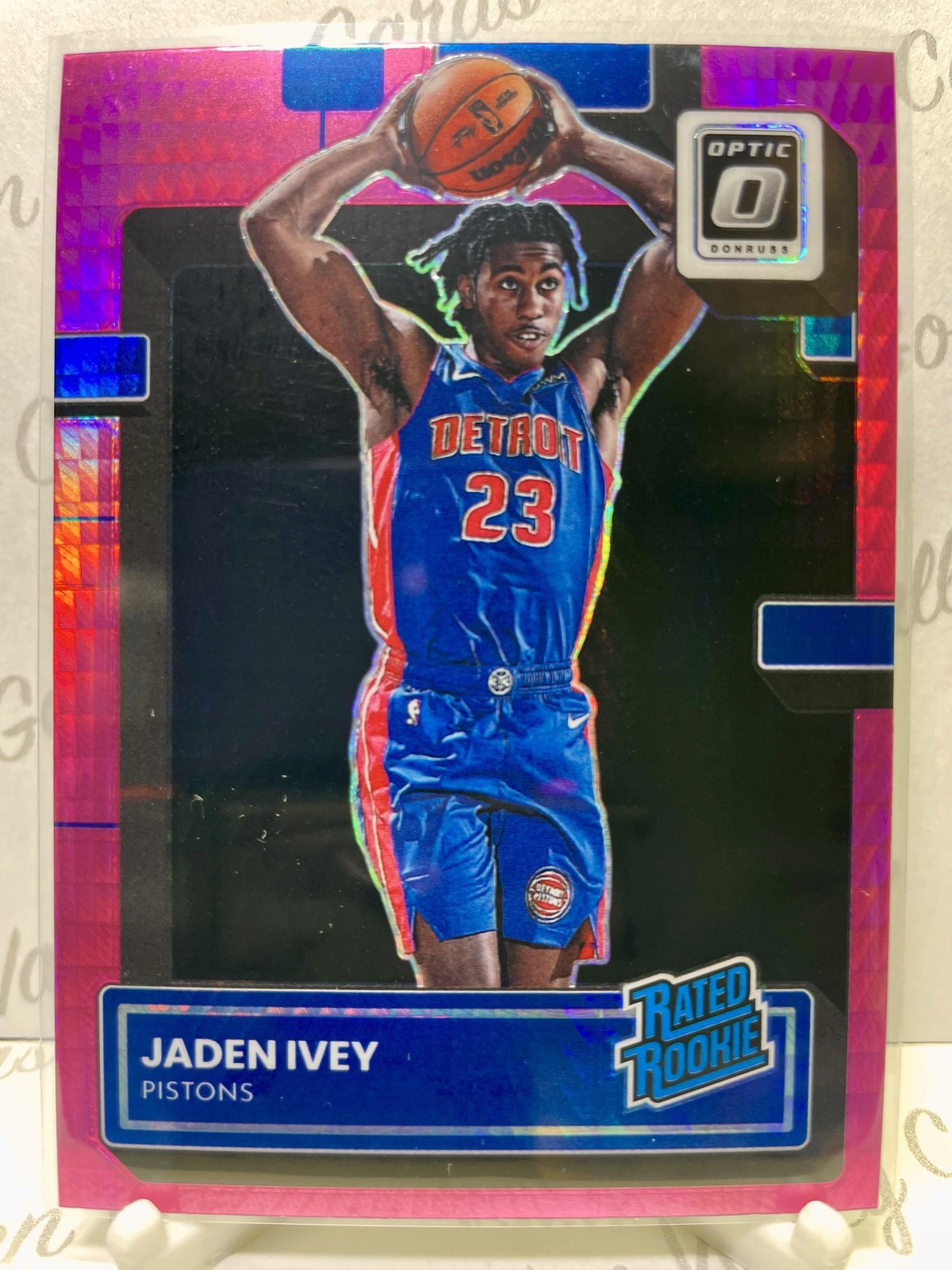 2022-23 Donruss Optic Hyper Pink #241 Jaden Ivey Rookie RC Detroit Pistons