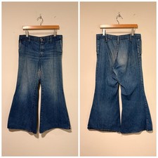 70s vintage flare jeans bootcut denim pants bell bottom size 34 541713