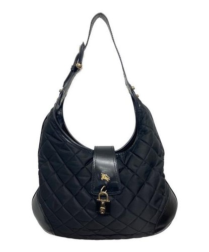 BURBERRY                    Quilted Hobo Shoulder Bag black