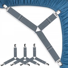 Bed Sheet Straps, Easy to Install Sheet Straps, Fitted Sheet Clips, Adjustabl...