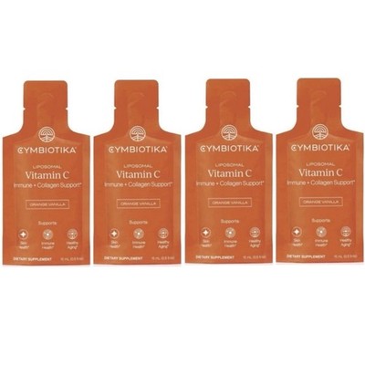 Cymbiotika Liposomal Vitamin C 1000mg Dietary Supplement,.5oz, 4ct Single Dose
