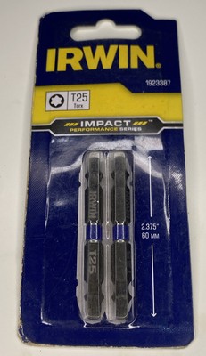 2 x Irwin Doppelendige T25 Torx Hochleistungs-Schlagbohrkronen.