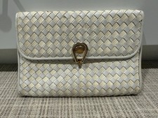 Rare Vintage Gucci woven off white envelope Clutch