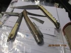 Lot 3 Couteaux Ancien Pliants Canif  Laguiole, parapluie, Tire Bouchon